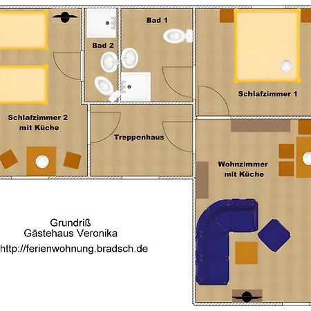 דירה Gaestehaus Veronika *